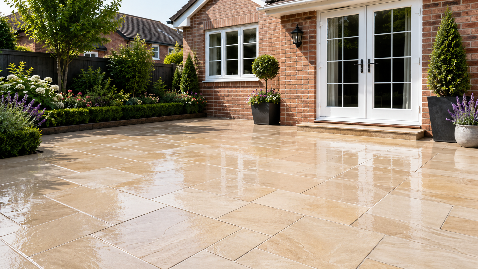 Patio clean - before and after!